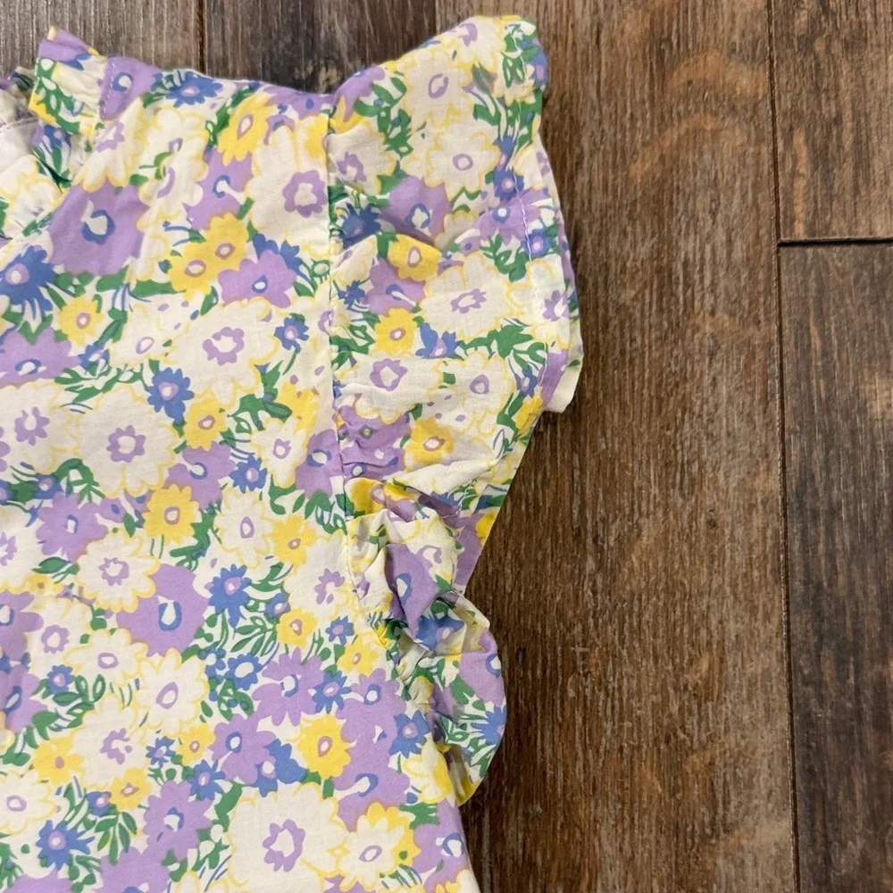 GAP Kids Floral Dress in Yellow and Purple